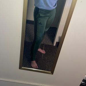 Adidas green joggers